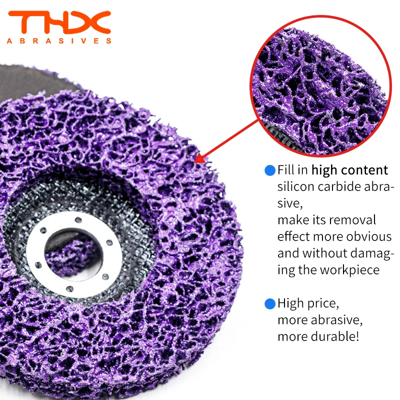 DIY 10 Pack Coral Button Wheel Purple 125 mm ( for Grinder Tool) Rust Removal Discs 125mm (22.2) and 125mm Coral Plate 125x22mm