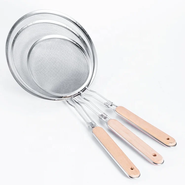 Filter Scoop Multi-functional Kitchen Strainer  Oil Mesh Colander Stainless Steel Skimmer Mesh Strainer