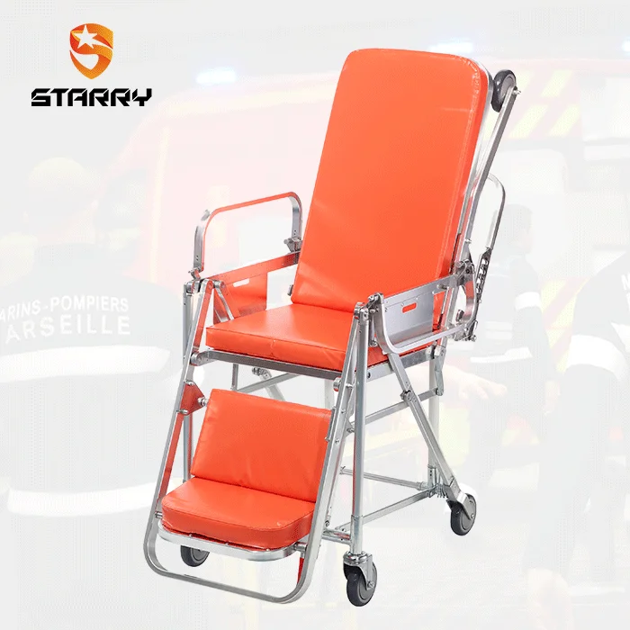 First aid ambulance medical devices adjustable folding wheel chairs for stair wheelchair stretcher