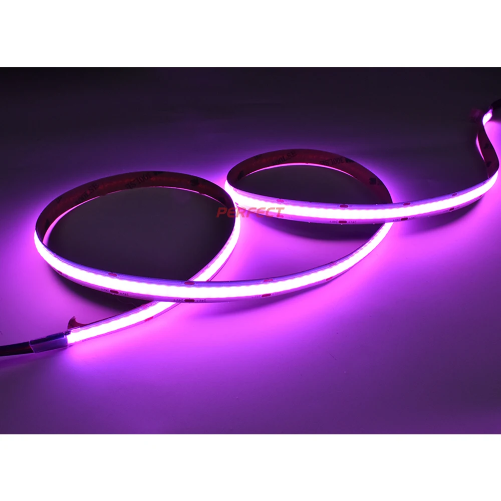 Wholesale High Density Dotless Cob RGB Led Strip DC24V DC12V  Flexible Rgb Led Strip light