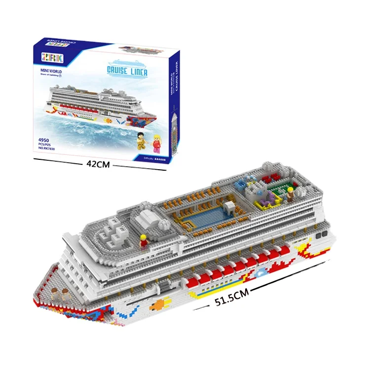 New Style Luxury Cruise Puzzle Assembled Building Blocks Toys Creative DIY Gift Building Blocks (1600455073679)