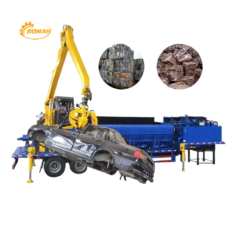 Factory customized hydraulic scrap metal used car recycling and packaging machine