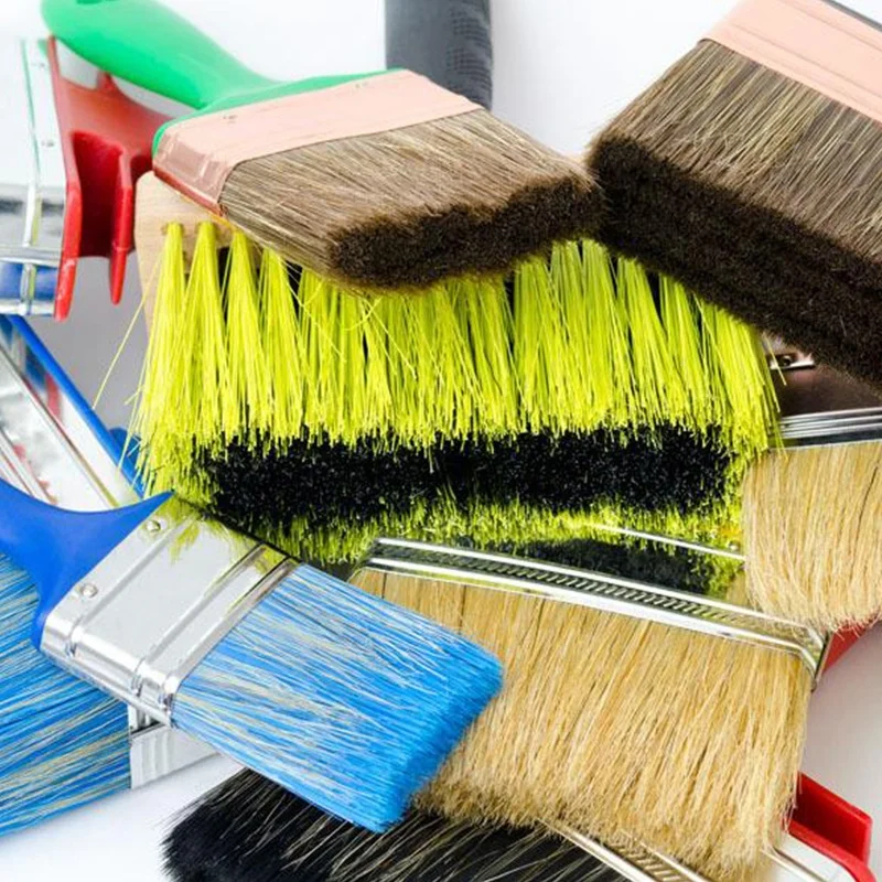 MSN 1313 OEM & ODM acceptable paint brushes bulk Dual Colored Soft Wooden Handle Wall wood graining tool paint brush