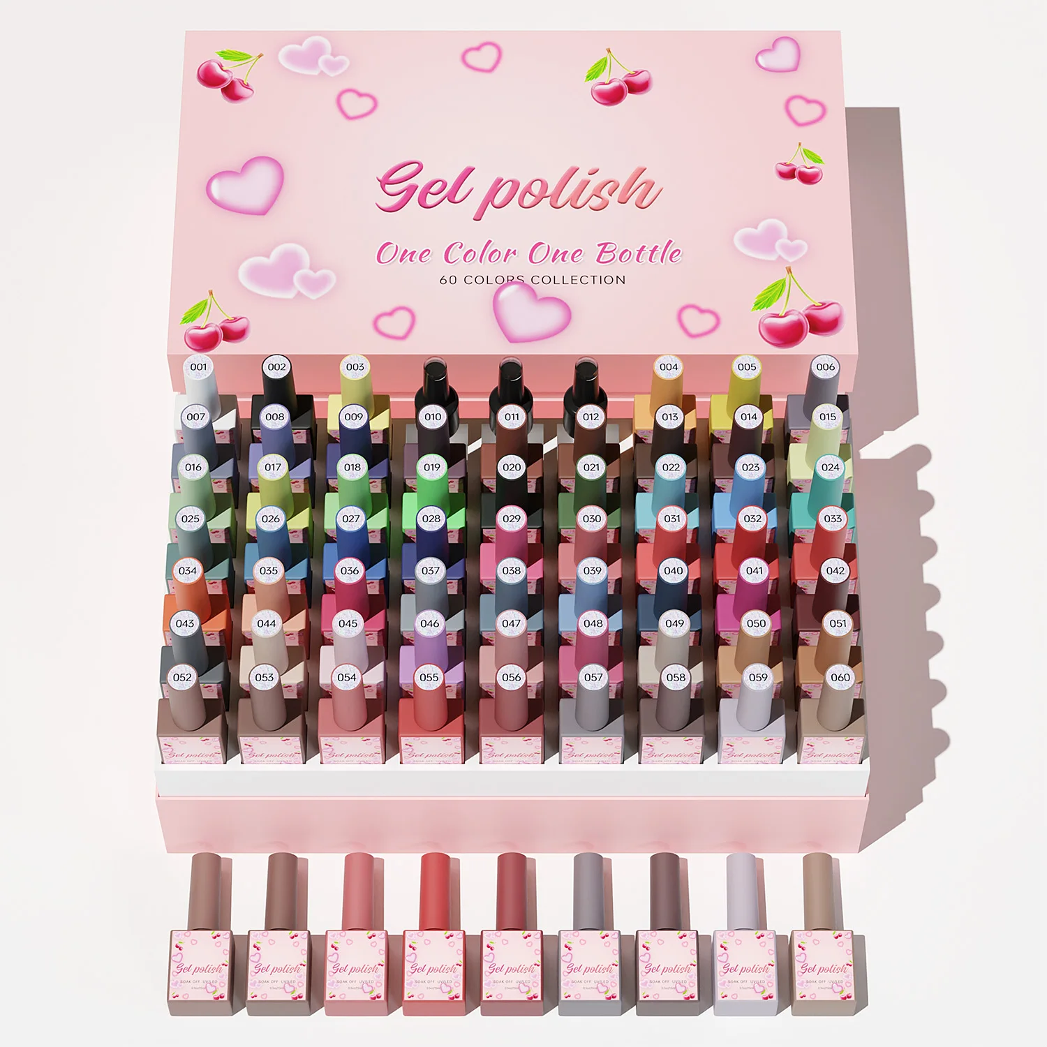 High Pigment Easy Dry  Nail Supply 60Color Gel Nail Polish Kit