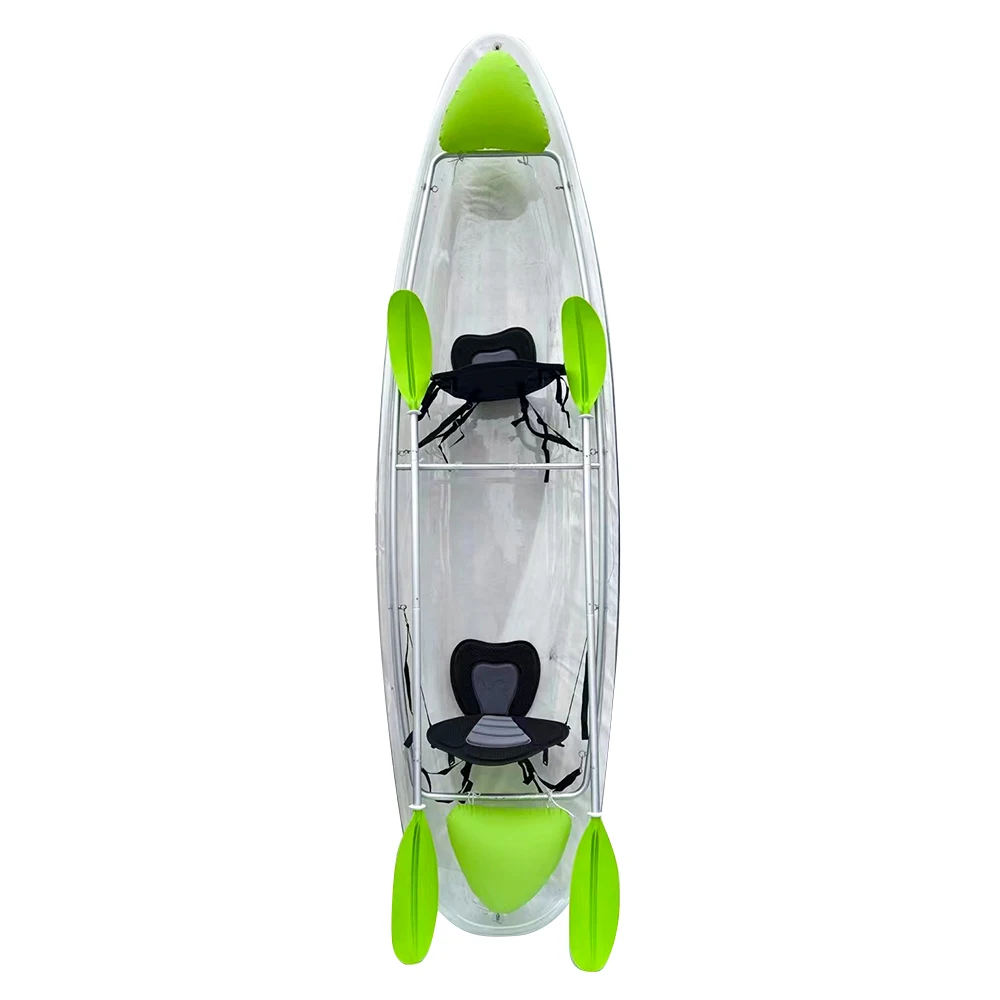 Onemax Double Seat Clear kayak Transparent Kayaks Crystal Seethrough Canoes Outdoor Glass Bottom Boat Drop Stitch Kayak