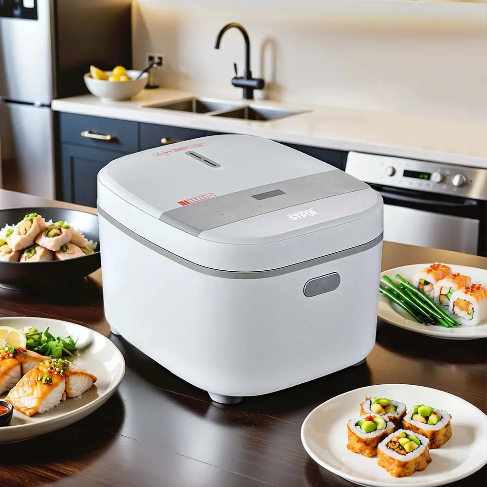 WINNING STAR ST-9375 5L Portable Low-Sugar Cooker LED Touch Panel Multi-functional Smart Rice Cooker with 8Functions