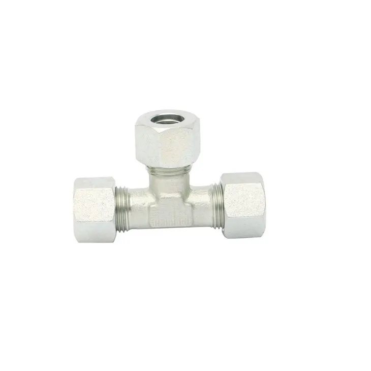 AC-RN AD-RN DIN Tee Compression Fittings Steel 24 Degree Cone Metric Male Union Bite Type Tube Fitting
