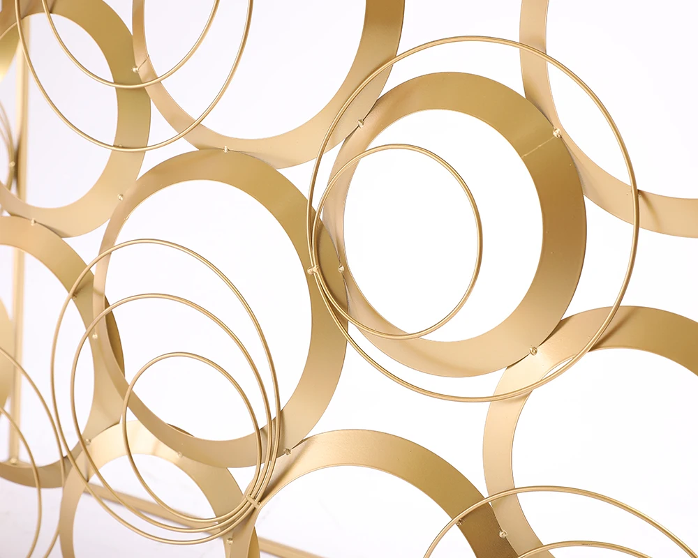 Luxury round table frame style metal wall table control corner table