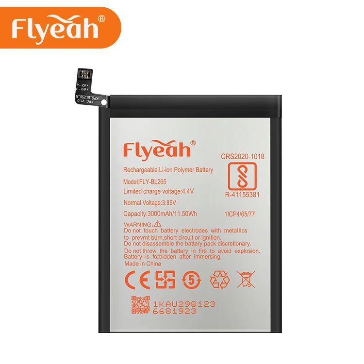 
China wholesale cell phone battery for Lenovo mobile BL265 Moto M 3000mAh capacity with Good price 