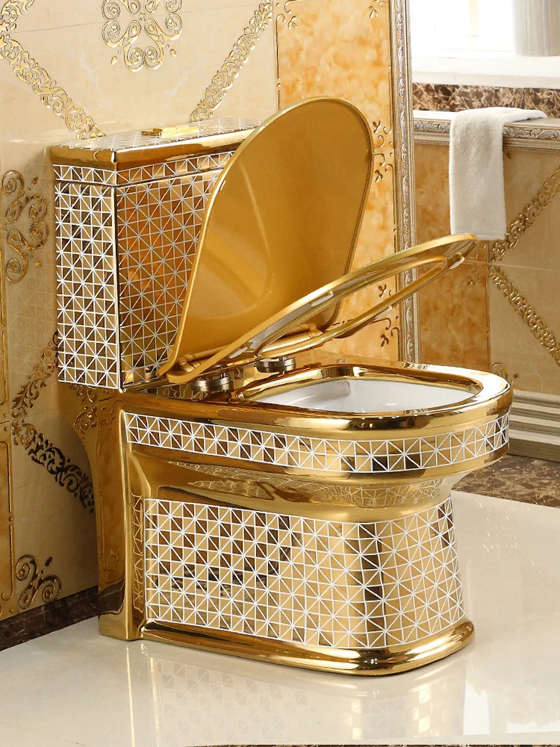 Toilet with Center Flush Technology Bidet GoldCeramic Toile tBathroom Smart Bidet WC