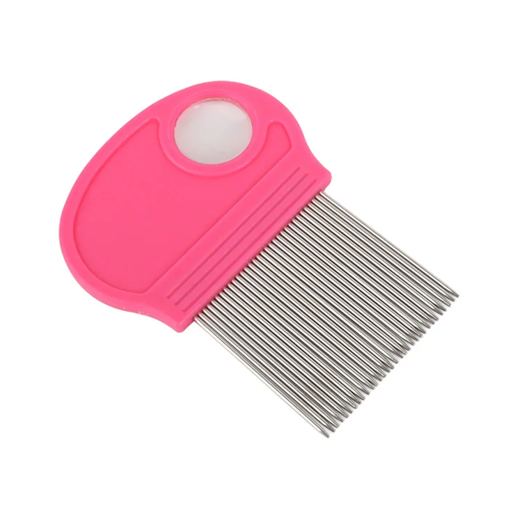 Pets hair lice bugs remove brush comb,stainless steel metal nit lice flea cat dog comb