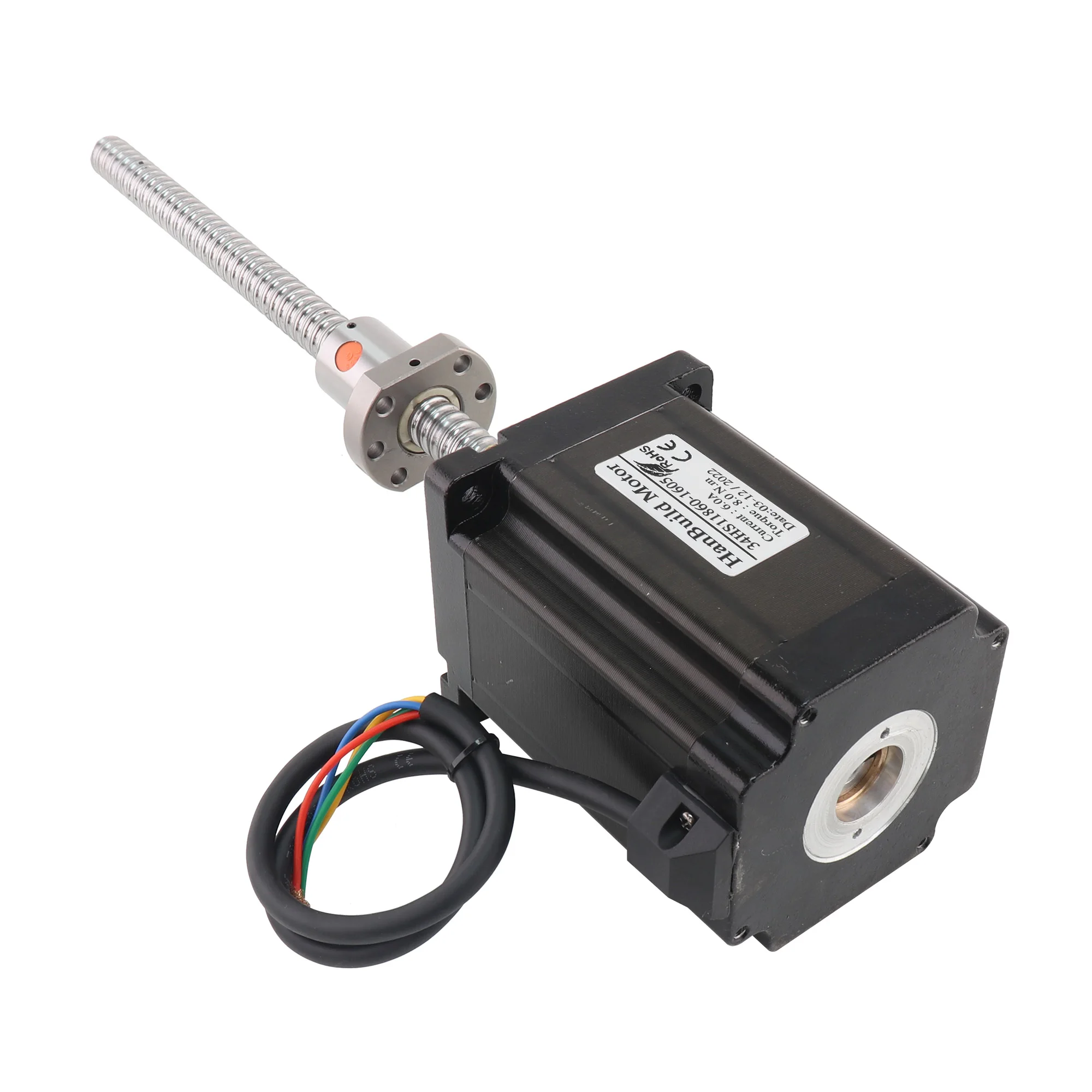 HanBuild ballscrew 34HS11860-SFU1605 ball screw for CNC milling machine  torque 8.0N.M 6.0A 300mm linear nema34 stepper motor
