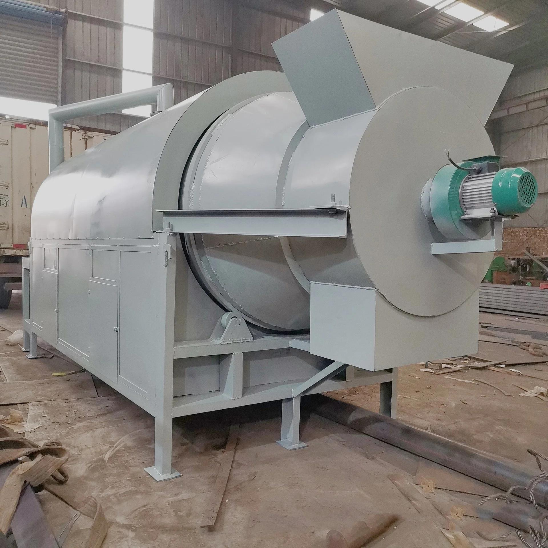 Energy saving roller drying industrial tumble cocopeat rotary dryer