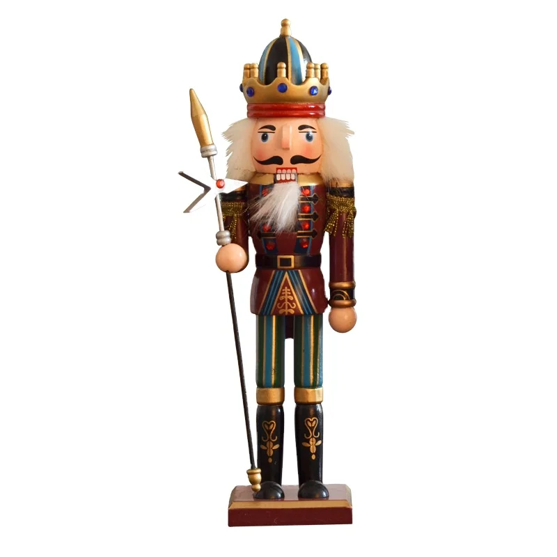 Retro Christmas Nutcracker Puppet Tin Soldier Nutcracker Wooden Ornaments