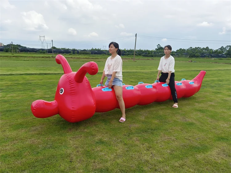 team building equipment inflatable bouncy bug racing inflatable sausage jumping game