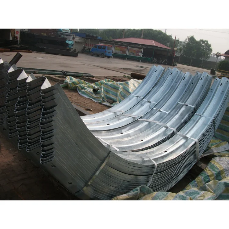 Traffic safety galvanized steel highway curved beam guardrail for sale