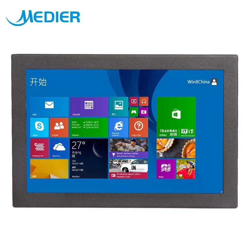 Medier Embedded IP65 wall mount  lcd display monitor open frame  manufacturer  Capacitive   Industrial Touch Monitor