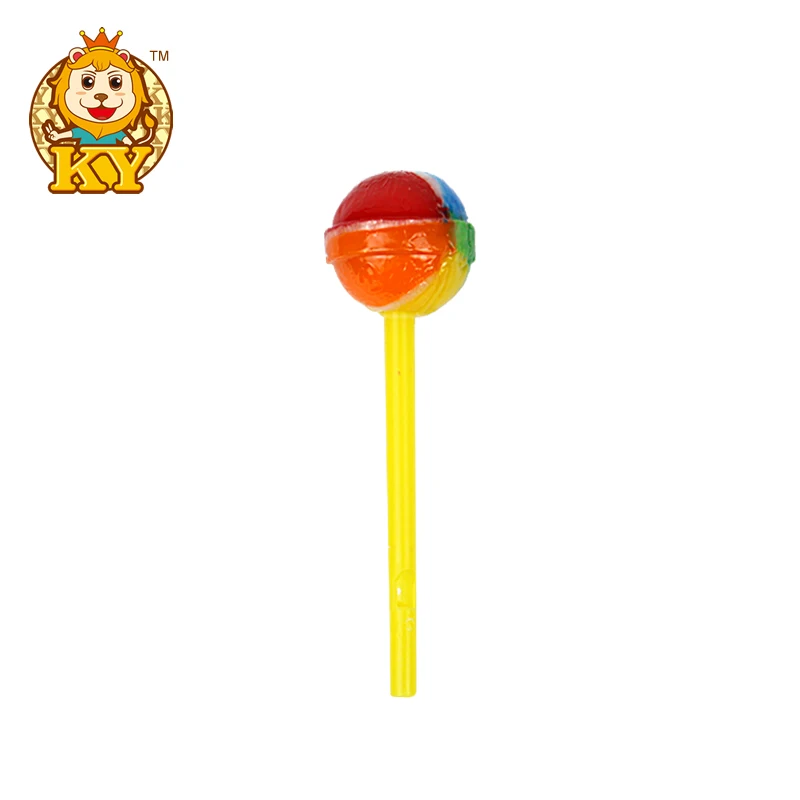 High Quality Rainbow Hard Candy Ball Lollipop for Kids