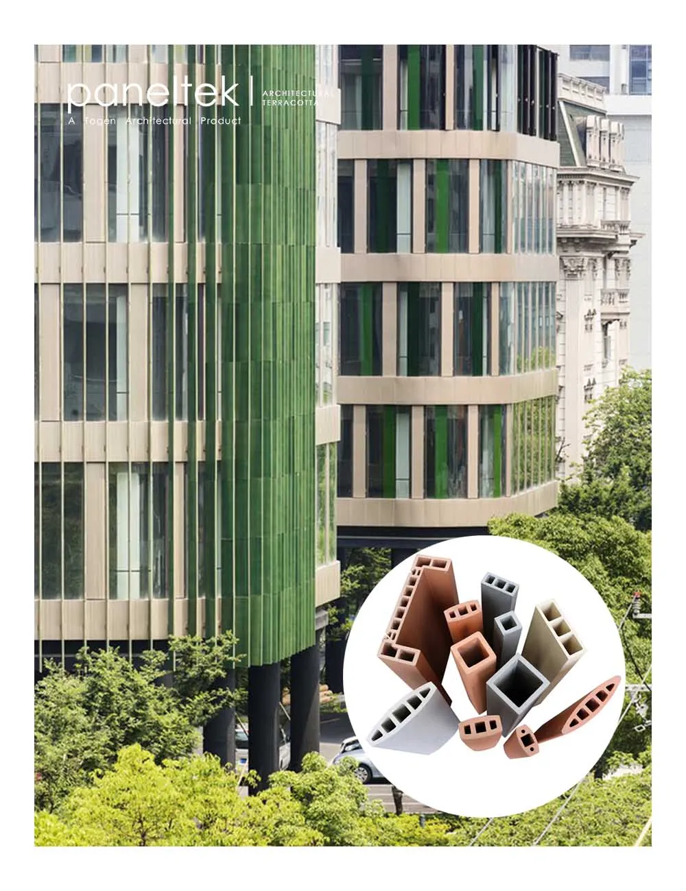 PANELTEK Exterior terracotta wall facade panels for building materials