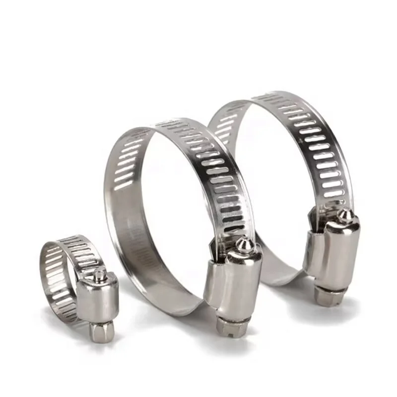 Custom sizes types american 304 stainless steel hose clamp and hose clip and throat hoop