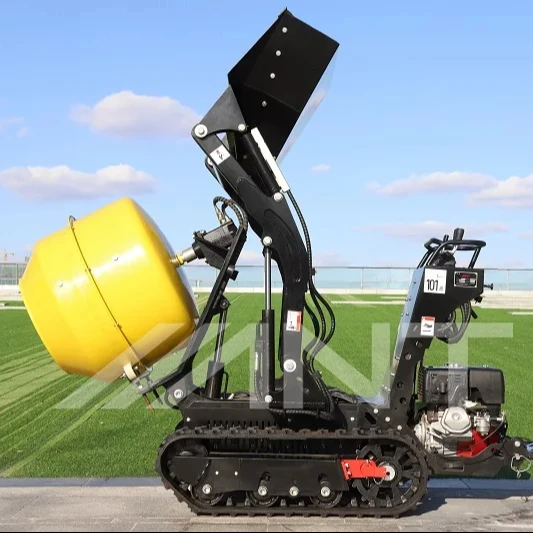 ANT Tracked Mini Dumper BY800MIX Movable Small Gasoline Powered Concrete Mixer