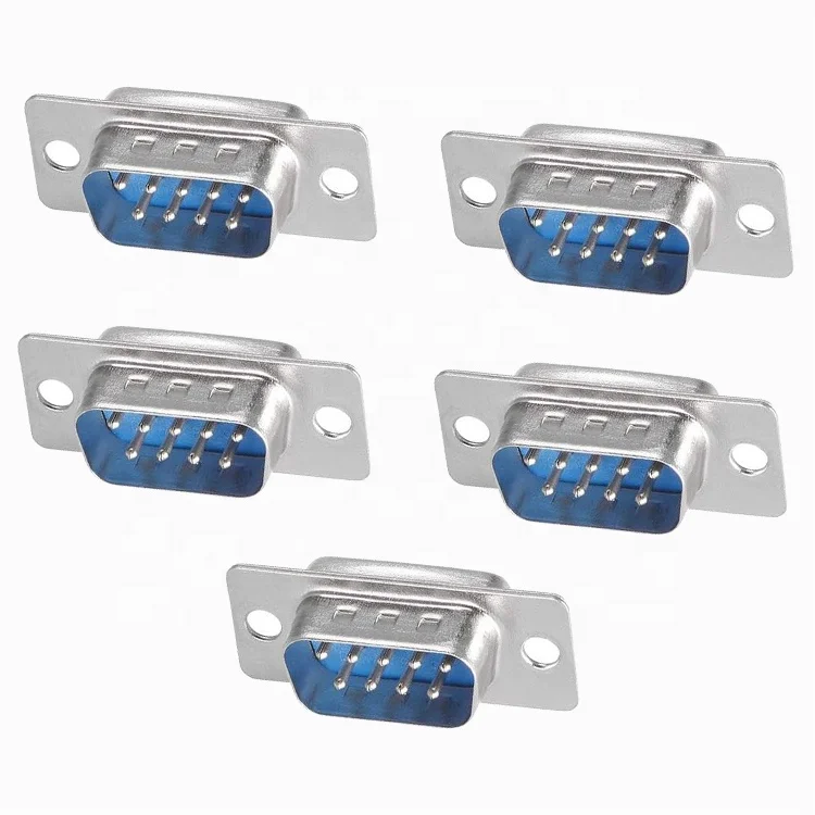 PCB припой/винт позолоченный вертикальный горизонтальный 9 15 25 23 37-контактный Синий Черный Vga D-sub Db15 Db9 Женский штекер Dsub разъемы