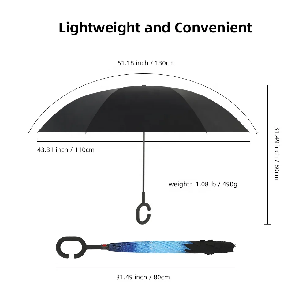 Inverted Umbrella Factory Directly Wholesale Customizable Logo Cute Rain Buy Rain Hight Quality Umbrella