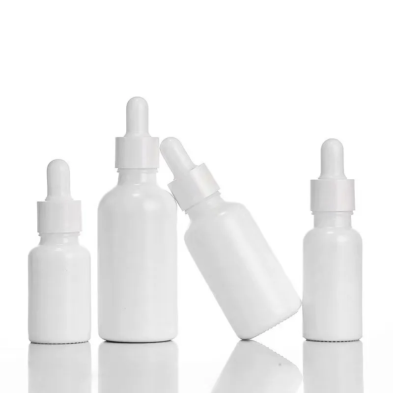 5Ml 10Ml 15Ml 30Ml 50Ml 50 Ml 100Ml Matt white Dropper Bottle Frosted Glass Bottle With Droplet