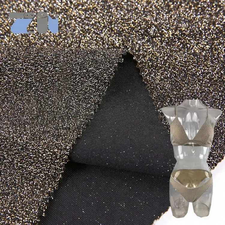 
 Оптовая продажа, полиэфир/спандекс, металлическая эластичная люрексная ткань, Лайкра, Полиэстер, люрексная одежда для купания, ткань для пляжной одежды  