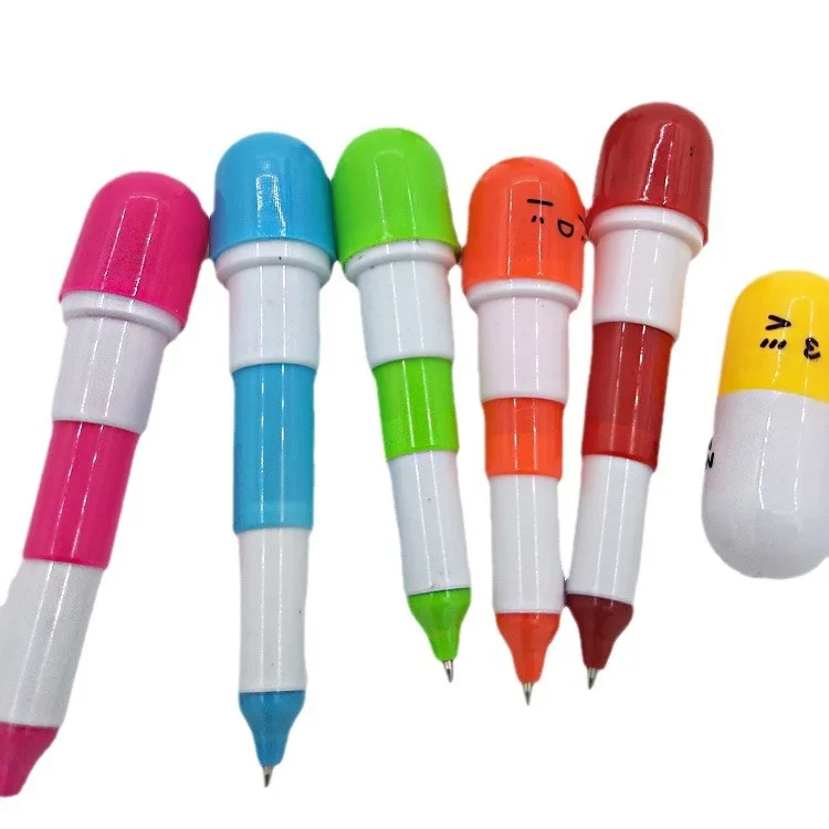 Expression telescopic pill pen wholesale capsule pen ballpoint creative stationery cute pill pen student stationery