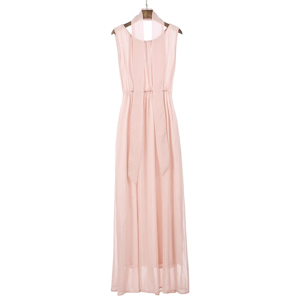 
Sleeveless stitching maternity trailing long plus size four colors pregnant women dress 