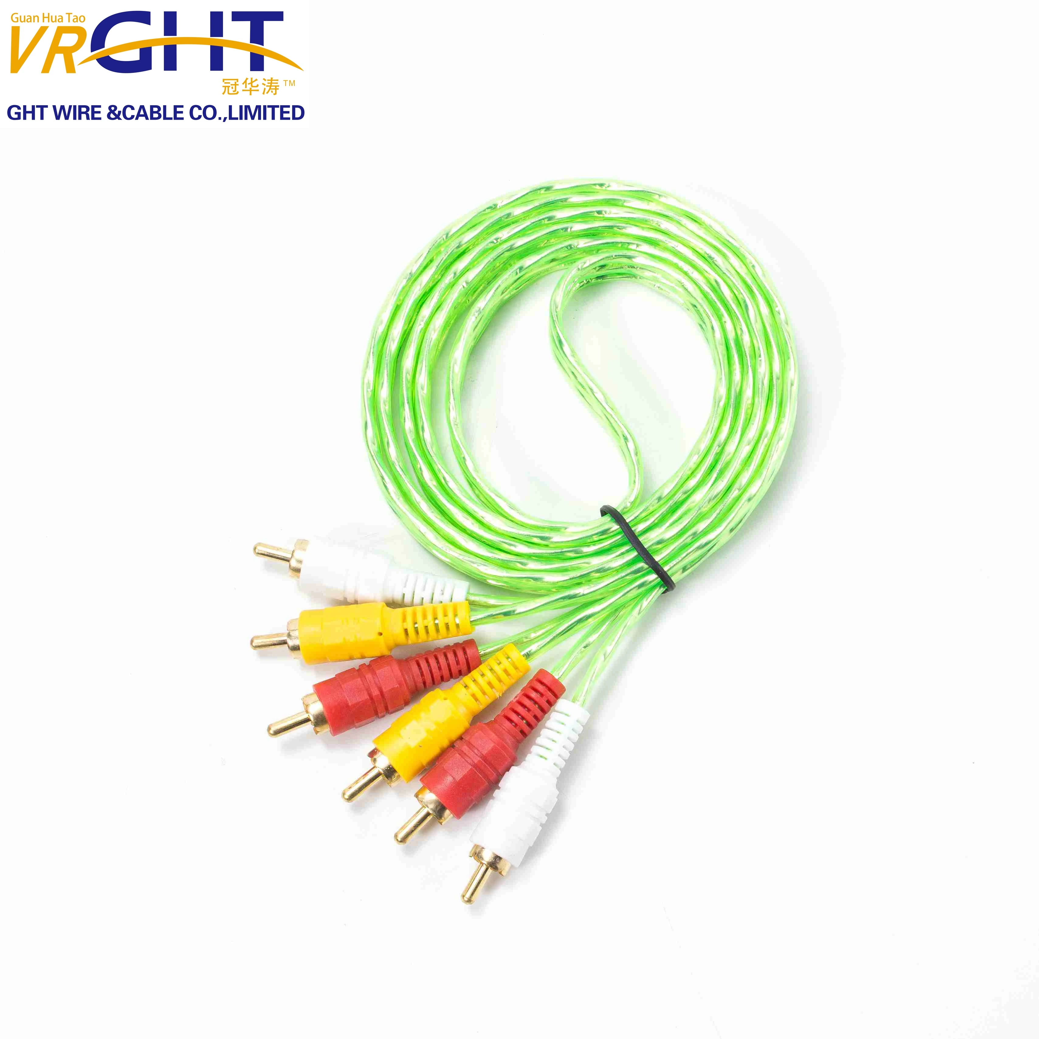 3RCA Male to 3RCA Male Audio Video Cable RCA Splitter Cable 1.5M 3M 5M splitter rca