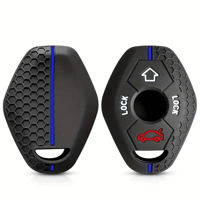 Keyless Entry Remote Key Fob Cover Skin Case Protective Silicone Rubber key Jacket Protector Holder for BMW