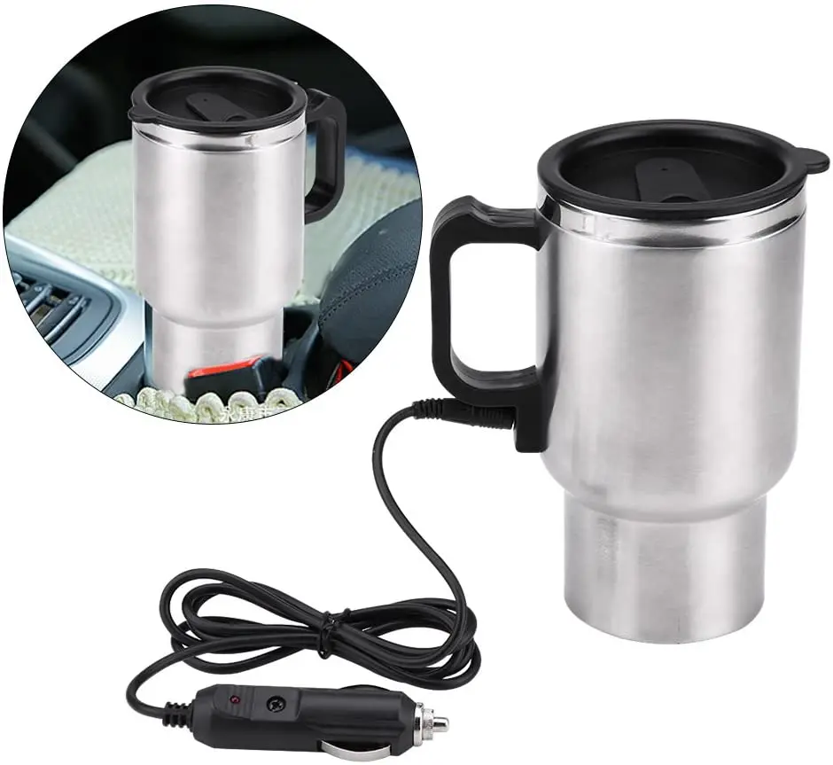 Factory Direct Wholesale 12V Stainless Steel Vacuum Travel Car Heating Cup Temperature control