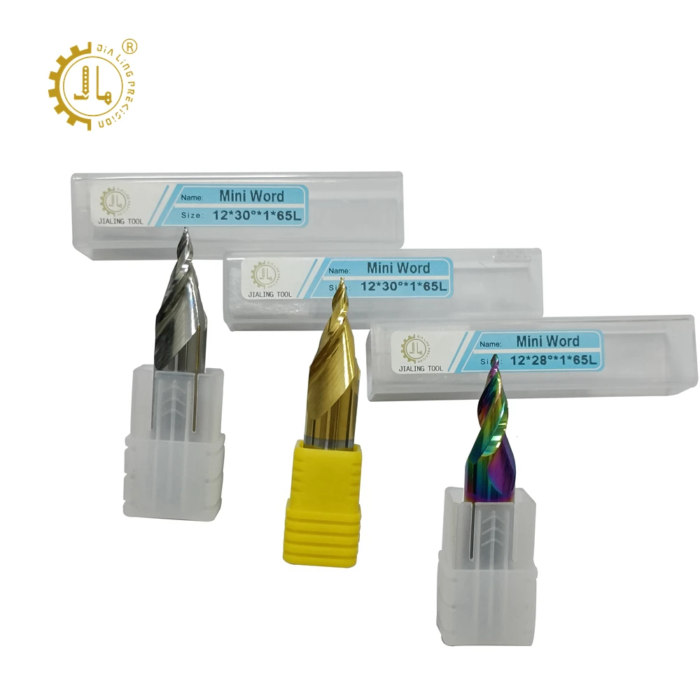 Acrylic Mini Letter End Milling CNC Mini Luminous Word Cutter Tool Mini Word Acrylic Engraving Bits