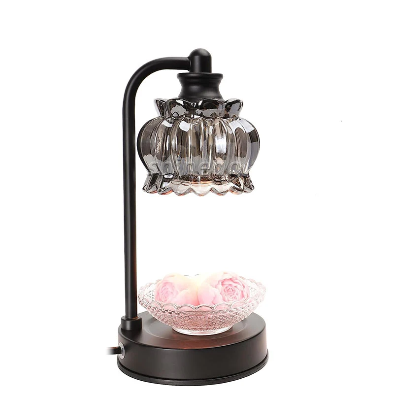 Retro American glass light Home atmosphere melting wax light Table lamp Bedside lamp Horizontal melting candle aromatherapy lamp