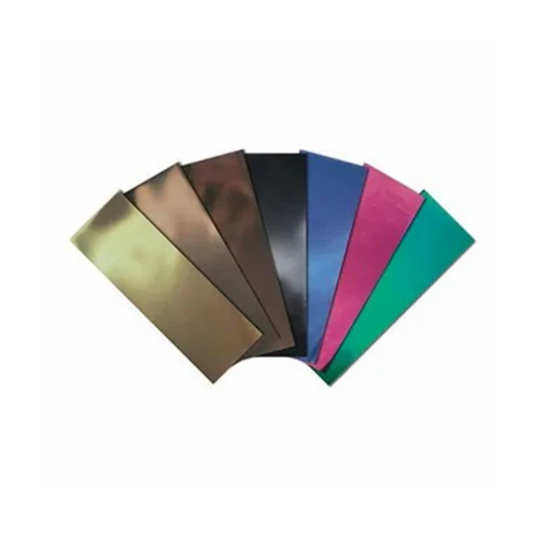 1.0mm SS 430 201 304 304L 316L Hot Rolled Gold Metal Colored Decorative Steel Plate 8K Mirror Stainless Steel Sheet for Elevator