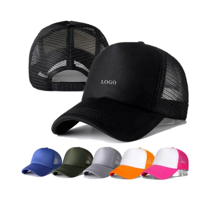 Blank High Quality 5 Panel Trucker Hats Sport Mesh Hats Custom Design Your Own Logo Mens Foam Trucker Mesh Caps Hats