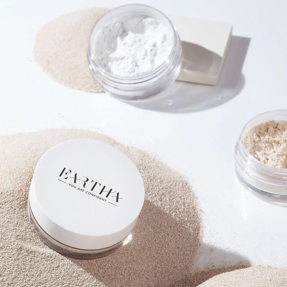 waterproof oil control vegan loose setting powder luxury talc free loose setting powder beige loose powder