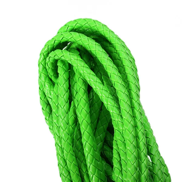 5 Meter 6mm Round Leather Cord String DIY Necklace Bracelet Making Finding Braided Braids Pu Leather Rope Jewelry Accessories