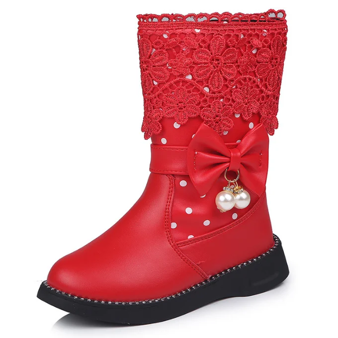 
Winter Girl High Boots Girls Cotton Shoes Kids Snow Boots 
