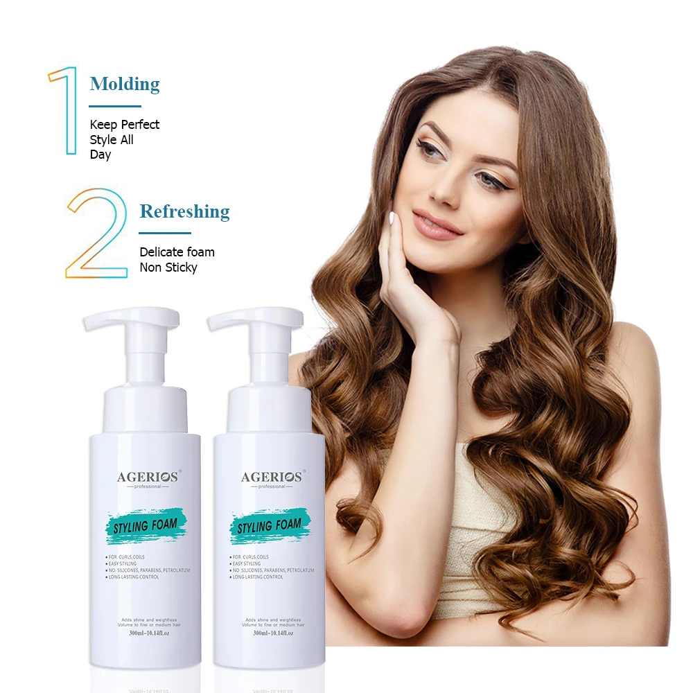 Hair Styling Products Factory Coconut Oil Hair Mousse Private Label Foam styling foam