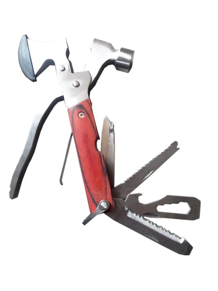 Stainless Steel outdoor multi-function Camping Survival Hammer Portable hammer multi tool