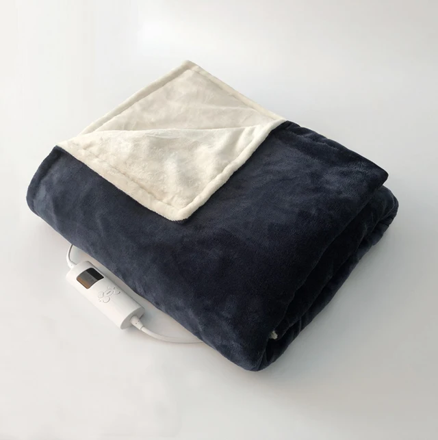 2023 hot sell cozy flannel 6 heating setting  160*130cm electric heating throw/electric over blanket  with CE certificate
