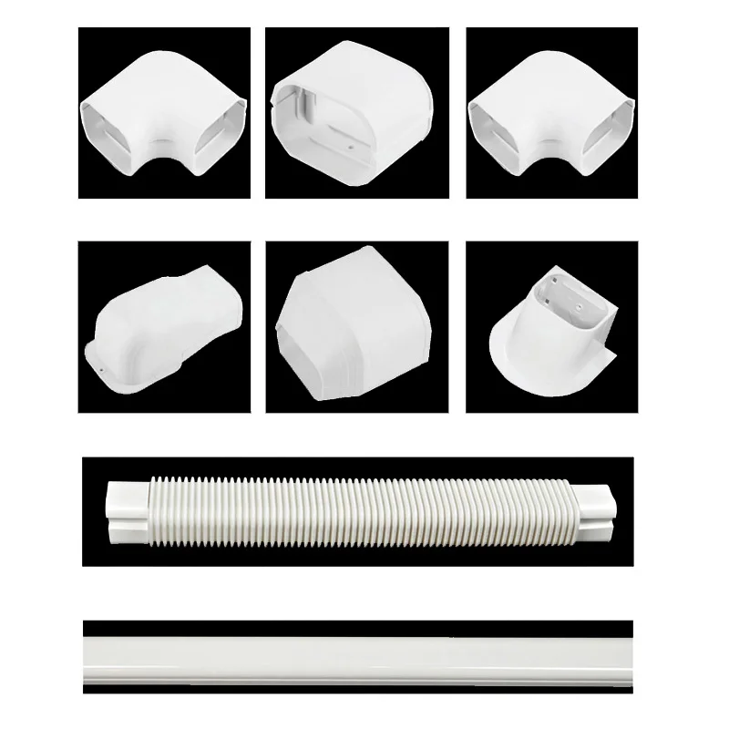 High quality plastic flexible air conditioner slim duct pvc pipe cover air conditioner spare parts AC air conditional syst
