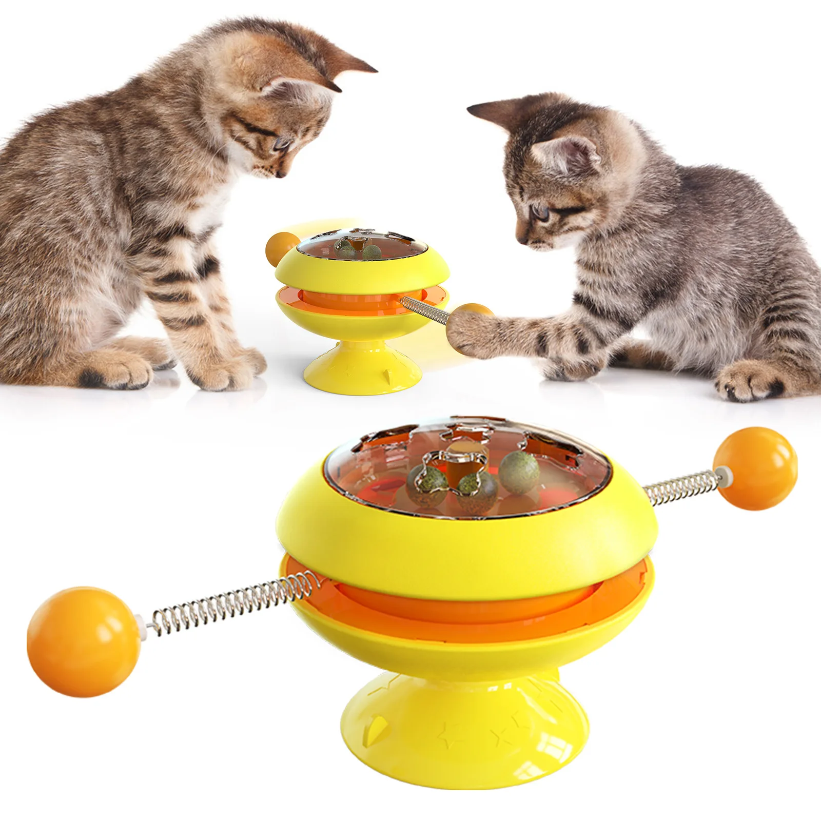 Pet supplies turntable cat toys ticker wheel fighting mint ball