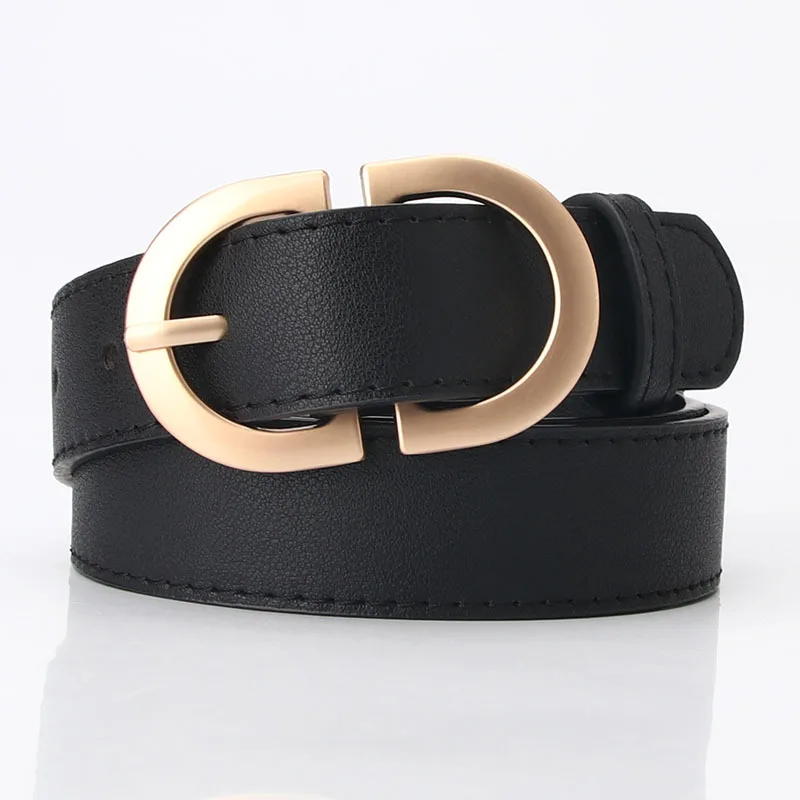 Ms. Belt Female Simple Hundred Take Jeans Belt Korean Version Of The Casual Metal Buckle Student Belt Women