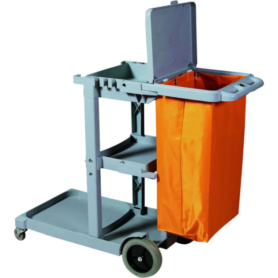 Тележка для уборки дома, ресторана, с крышкой, пластиковая тележка, многофункциональная Тележка для уборки