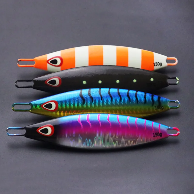 New Epoxy Resin Jigs Lures 150g 200g Metal Vertical Jigging Lead Pencil Speed Sinking Fishing Lures For Seawater
