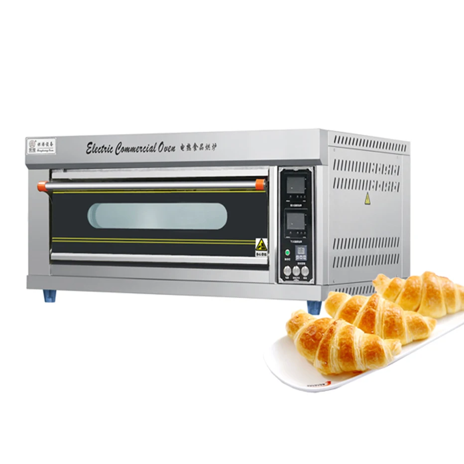 2022 Китай Лучшая Профессиональная электрическая духовка для выпечки хлеба с 1 палубой и 2 лотками на 20-400 градусов